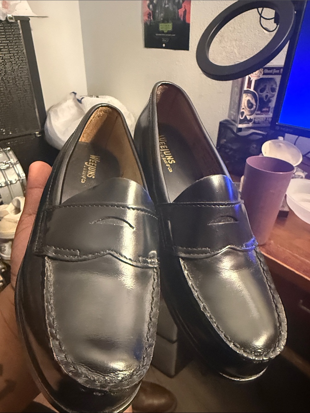 G.H. Bass Weejun Whitney Penny Loafers Women’s 8B Black Leather - Picture 5 of 6